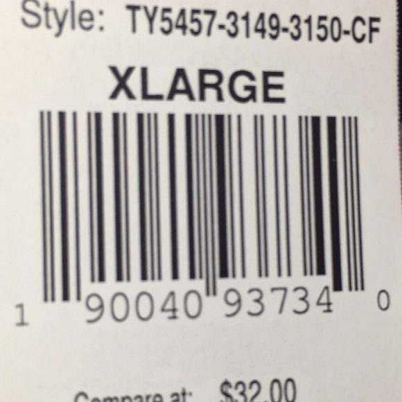 XL Off-Shoulder Red Black And White Striped Blouse - Picture 6 of 6